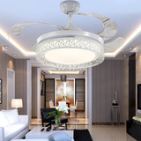 LED隐形吊扇灯简约超薄客厅餐厅伸缩电扇灯带灯卧室家用风扇吊灯