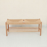 日式简约现代纯实木宜家白橡木实木长凳餐桌床尾凳换鞋长条凳家具