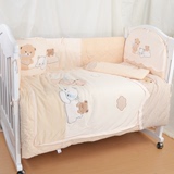 小冰熊专柜正品婴儿床床上用品套件宝宝床围七件套纯棉秋冬款床品