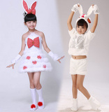 六一儿童新款小白兔表演服幼儿团体舞动物服卡通造型小兔子演出服