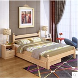 实木床1.8 简约现代 单人床1.2松木双人床儿童床1米成人床1.5特价