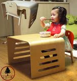 宜家儿童桌椅套装宝宝吃饭游戏绘画简约小桌子配升降靠背笑脸椅子