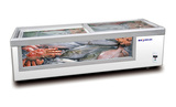 晨凌小海狮小冰柜台式配菜卧式平移玻璃门展示柜冷藏冷冻柜海鲜柜