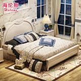 韩式田园床实木儿童床1.2米单人床1.5公主床卧室双人床高箱储物床