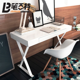烤漆书桌现代简约电脑桌家用书房办公桌简约宜家写字台白色桌子