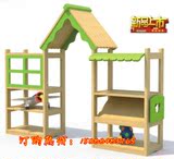 区域组合玩具柜 早教幼儿园儿童储物架收纳架樟子松转角整理柜