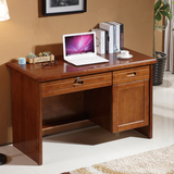 实木电脑桌家用办公桌写字台简约 橡木书桌带抽屉书房学习写字桌
