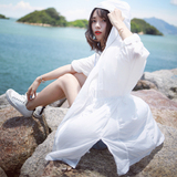 杨泡泡2016韩版新款夏季防晒衣女连帽中长款透气长袖薄款上衣外套