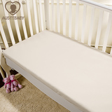 澳斯贝贝婴儿纯棉床笠宝宝床垫保护套单件床品保护套纯色床罩包邮