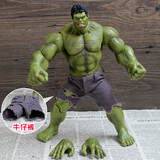 正版漫威绿巨人手办公仔 复仇者联盟绿巨人模型浩克玩具摆件可动
