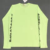 bigbang权志龙机场同款长袖T恤 GD绿色圆领情侣款韩版打底衫