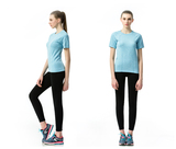 强烈推荐 夏季健身女运动短袖T恤跑步瑜伽速干排汗吸湿 圆领9278
