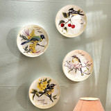 现代创意陶瓷壁挂壁饰新中式鸟语花香餐厅店铺墙壁墙上装饰品挂件
