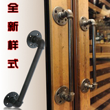 美式复古铁艺创意简约木门厨柜门把手做旧水管扶手大门抽屉拉手