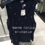 HM H&M男装 上海代购     棉质汗布背心上衣  0416320