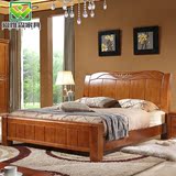 新中式全实木双人床实木床高箱储物1.8米1.5米高档木质环保床婚床