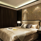 新中式实木床 样板房卧室家具 现代中式布艺床别墅样板间家具定制