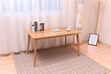 实木餐桌简约宜家小户型北欧原木白橡木日式直腿餐桌宜家家具