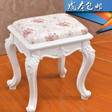 欧式梳妆凳卧室化妆凳海绵坐凳子白色烤漆简约现代时尚换鞋凳包邮