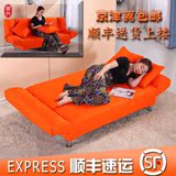 简易布艺可折叠多功能沙发小户型沙发床午休床双人1.5米三人1.8米