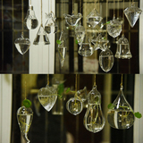 创意悬挂透明玻璃花瓶 小吊瓶 简约水培花器 室内园艺家居装饰瓶