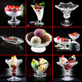 圣代冰淇淋杯花式雪糕杯子甜品杯玻璃杯沙冰杯创意冰激凌杯高脚杯
