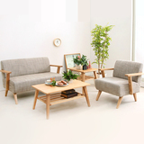 舒瑞阁2016北欧宜家日式简易双人沙发椅单人三人小型组合布艺沙发