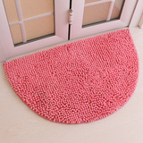 雪尼尔地毯 半圆形 入户门垫纯色大红色粉色绿色地垫浴室吸水脚垫