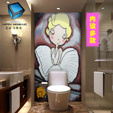 艺术梦露马赛克卫生间瓷砖背景墙贴拼图现代玻璃洗手浴室玄关客厅
