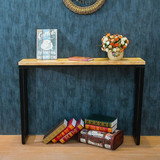 欧式复古实木玄关桌客厅装饰靠墙柜书桌实木定制桌