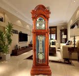 德国赫姆勒原装纯铜机芯 实木雕刻立钟 机械欧式客厅豪华落地钟