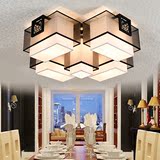新中式吸顶灯现代客厅LED正方形简约创意书房卧室餐厅中式吸顶灯