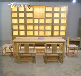 新中式老榆木茶桌实木书桌书法桌画案免漆精品家具禅意桌椅组合