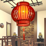 现代中式别墅阳台小吊灯门厅红灯笼仿古实木餐厅茶楼吧台走廊吊灯