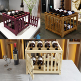 壹家人木艺  红酒架摆件创意红酒架葡萄酒架现代欧式实木红酒架