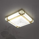 现代日式简约实木温馨客厅卧室中式LED调光原木色正方形吸顶灯具