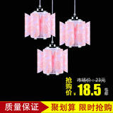 餐厅吊灯单头个性时尚卧室吧台三头小灯罩现代简约紫粉色灯具