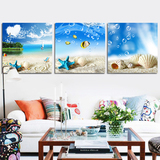 【天天特价】海滩装饰画客厅卧室餐厅挂画现代简约家居墙画无框画