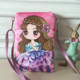 韩版时尚可爱迷你卡通儿童包包公主斜挎包小女孩优质PU皮手机包