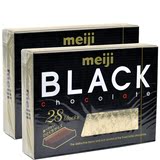 日本进口食品Meiji明治钢琴黑巧克力120克×2盒 黑朱古力零食
