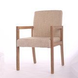 特价组装现代简约复古做旧靠背实木扶手酒店餐厅餐椅咖啡椅休闲椅