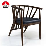 实木餐椅子 现代简约北欧围椅 宜家休闲会客椅酒店咖啡厅书房餐椅