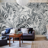欧式复古怀旧木纹砖块墙纸 客厅电视背景墙壁纸 个性艺术壁画墙布