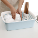 密斯家碗柜厨房沥水架塑料碗筷餐具收纳盒放碗碟篮碗架带盖置物架