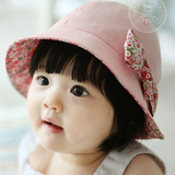 韩版1-2-4岁儿童女童帽子春季公主女宝宝6-12个月婴儿春秋盆帽夏