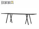 北欧式简约餐桌椅小户型单人双人简易电脑桌实木书桌会议桌工作台