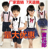六一新款儿童礼服背带裤纱裙表演服装男女中小学生大合唱服演出服