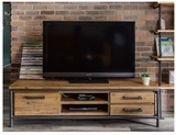 美式乡村LOFT复古实木铁艺水管电视机柜 小户型客厅家具组合定制