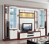 现代客厅3.7米大户型整体电视柜背景墙柜电视酒柜组合视听影视柜