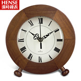 汉时钟表客厅欧式实木仿古台钟静音座钟创意装饰摆件简约时钟HD12